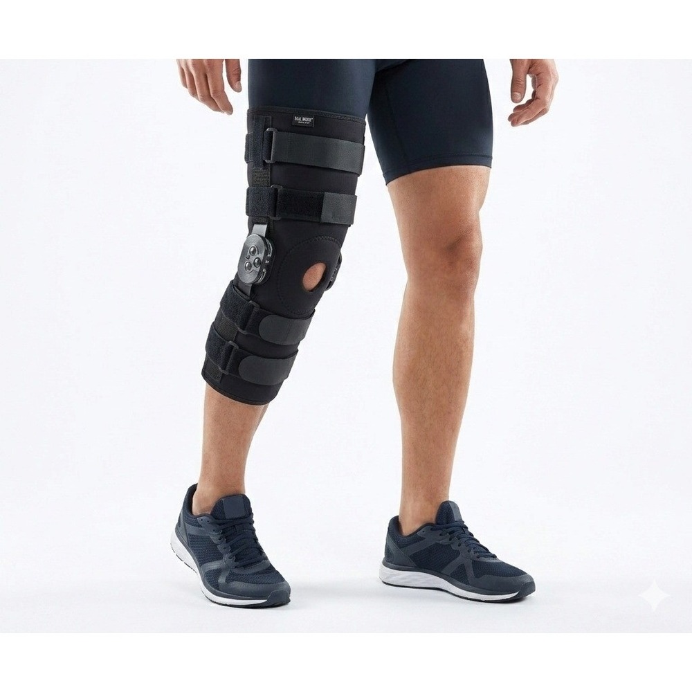 Bell-Horn Range of Motion Knee Brace 3XL Black Hinged Adjustable 99443XXXL L1833 - Picture 1 of 11